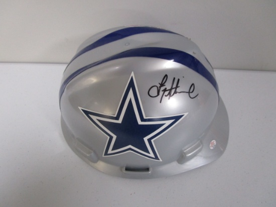 Troy Aikman of the Dallas Cowboys signed Super Bowl XXVII team logo hard hat PAAS COA 102