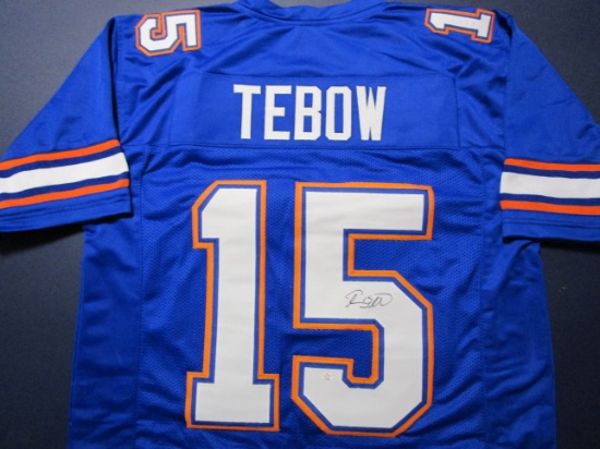 Tim Tebow of the Florida Gators signed autographed football jersey PAAS COA 628