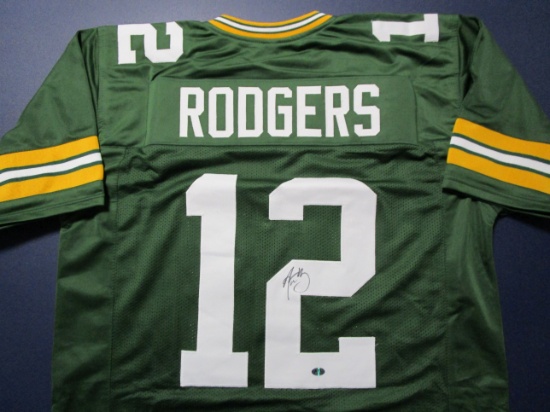 Aaron Rodgers of the Green Bay Packers signed autographed football jersey ATL COA 494