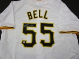 Josh Bell of the Pittsburgh Pirates signed autographed baseball jersey PAAS COA 315