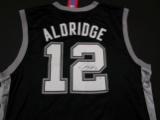 LaMarcus Aldridge of the San Antonio Spurs signed autographed basketball jersey PAAS COA 143