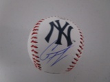 Gleyber Torres of the New York Yankees signed autographed logo baseball PAAS COA 835