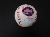 Edwin Diaz of the New York Mets signed autographed logo baseball PAAS COA 764
