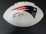 Dion Lewis of the New England Patriots signed autographed logo football AAA COA 161