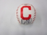 Andrew Miller of the Cleveland Indians signed autographed logo baseball PAAS COA 647