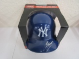 Gleyber Torres of the NY Yankees signed autographed baseball mini helmet Legends COA 879