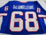 Joe DeLamielleure of the Buffalo Bills signed autographed football jersey GA COA 169