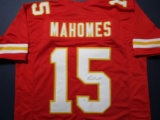 Patrick Mahomes of the Kansas City Chiefs signed autographed football jersey PAAS COA 539