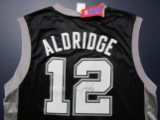 LaMarcus Aldridge of the San Antonio Spurs signed autographed basketball jersey PAAS COA 157