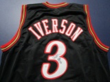 Allen Iverson of the Philadelphia 76ers signed autographed basketball jersey PAAS COA 553