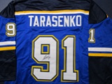 Vladimir Tarasenko of the St Louis Blues signed autographed hockey jersey PAAS COA 344