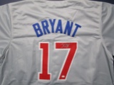 Kris Bryant of the Chicago Cubs signed autographed baseball jersey PAAS COA 828