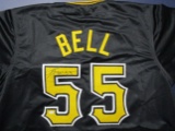 Josh Bell of the Pittsburgh Pirates signed autographed baseball jersey PAAS COA 318