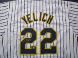 Christian Yelich of the Milwaukee Brewers signed autographed baseball jersey PAAS COA 878