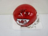 Travis Kelce of the Kansas City Chiefs signed autographed mini football helmet PAAS COA 206