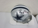 Roger Staubach of the Dallas Cowboys signed autographed mini football helmet PAAS COA 256