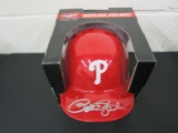 Pete Rose of the Philadelphia Phillies signed autographed Baseball Mini Helmet UA COA 378