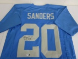 Barry Sanders of the Detroit Lions signed autographed football jersey GA COA 788