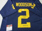 Charles Woodson of the Michigan Wolverines signed autographed football jersey UA COA 218