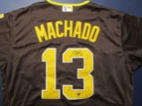 Manny Machado of the San Diego Padres signed autographed baseball jersey Legends COA 080