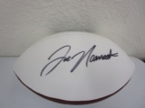 Joe Namath of the New York Jets signed autographed logo football ATL COA 036