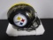 Terry Bradshaw Franco Harris of the Pittsburgh Steelers signed mini football helmet PAAS COA 937