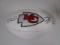 Patrick Mahomes Travis Kelce of the Kansas City Chiefs signed logo football PAAS COA 604