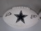 Dak Prescott Ezekiel Elliott of the Dallas Cowboys signed autographed logo football PAAS COA 609