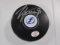 Steven Stamkos of the Tampa Bay Lightning signed autographed logo hockey puck PAAS COA 912