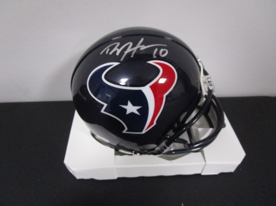 DeAndre Hopkins of the Houston Texans signed autographed mini football helmet PAAS COA 883