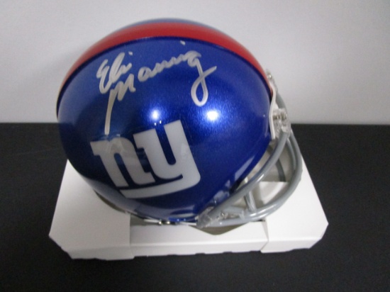 Eli Manning of the New York Giants signed autographed mini football helmet PAAS COA 127