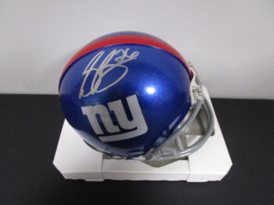 Saquon Barkley of the New York Giants signed autographed mini football helmet PAAS COA 131