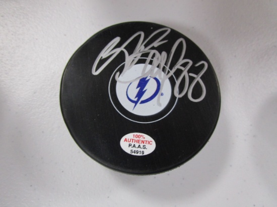 Andrei Vasilevskiy of the Tampa Bay Lightning signed autographed logo hockey puck PAAS COA 919