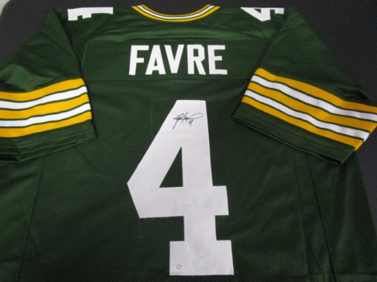 Brett Favre of the Green Bay Packers signed autographed football jersey PAAS COA 117