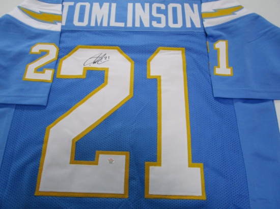 LaDainian Tomlinson of the San Diego Chargers signed autographed football jersey PAAS COA 462