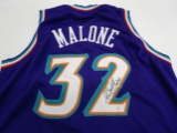 Karl Malone of the Utah Jazz signed autographed basketball jersey PAAS COA 903