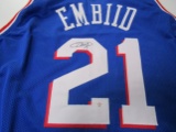 Joel Embiid of the Philadelphia 76ers signed autographed basketball jersey PAAS COA 397