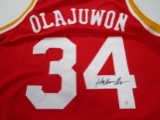 Hakeem Olajuwon of the Houston Rockets signed autographed basketball jersey PAAS COA 728