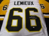 Mario Lemieux of the Pittsburgh Penguins signed autographed hockey jersey PAAS COA 214