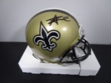 Alvin Kamara of the New Orleans Saints signed autographed mini football helmet PAAS COA 746