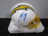 Melvin Gordon of the San Diego Chargers signed mini football helmet PAAS COA 768