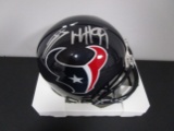 JJ Watt of the Houston Texans signed autographed mini football helmet PAAS COA 875