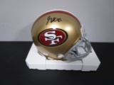 George Kittle of the San Francisco 49ers signed autographed mini football helmet PAAS COA 049