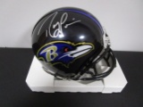 Ray Lewis of the Baltimore Ravens signed autographed mini football helmet PAAS COA 105