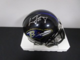 Lamar Jackson of the Baltimore Ravens signed autographed mini football helmet PAAS COA 108