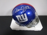 Daniel Jones of the New York Giants signed autographed mini football helmet PAAS COA 139