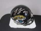 Leonard Fournette of the Jacksonville Jaguars signed mini football helmet PAAS COA 295