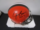 Jim Brown of the Cleveland Browns signed autographed mini football helmet PAAS COA 246