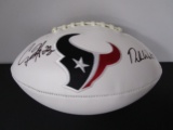 Deshaun Watson Carlos Hyde of the Houston Texans signed logo football PAAS COA 689