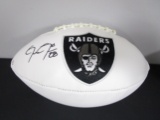 Josh Jacobs of the Oakland Raiders signed autographed logo football PAAS COA 654